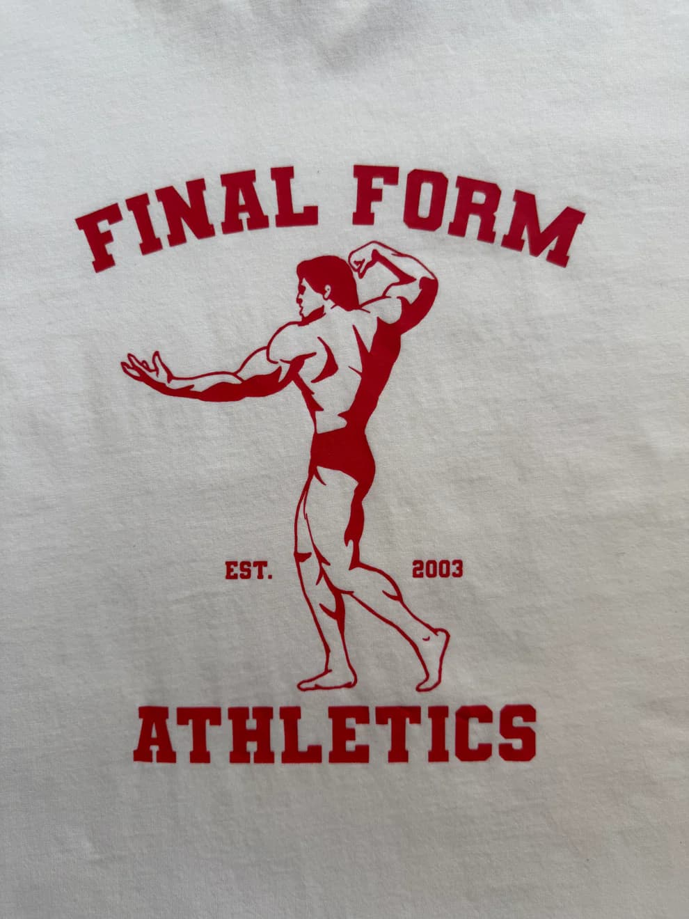 Final Form chest print detail